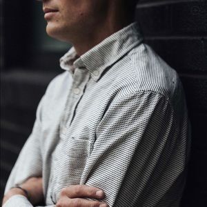 Taylor Stitch The Jack in White Reverse Jacquard